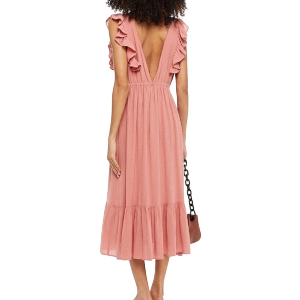 BA&SH Joyce Backless Midi Dress Size Medium - Picture 5 of 12